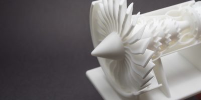 SLS 3D Printed White Object