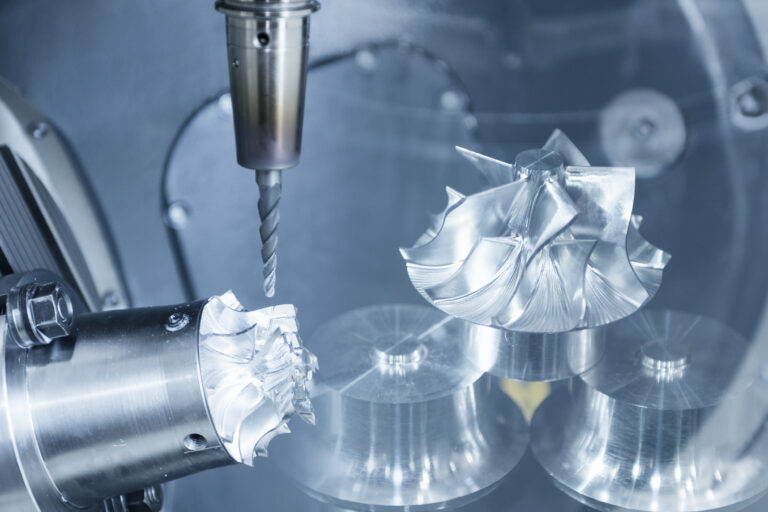 4 axis milling machine working on metal project