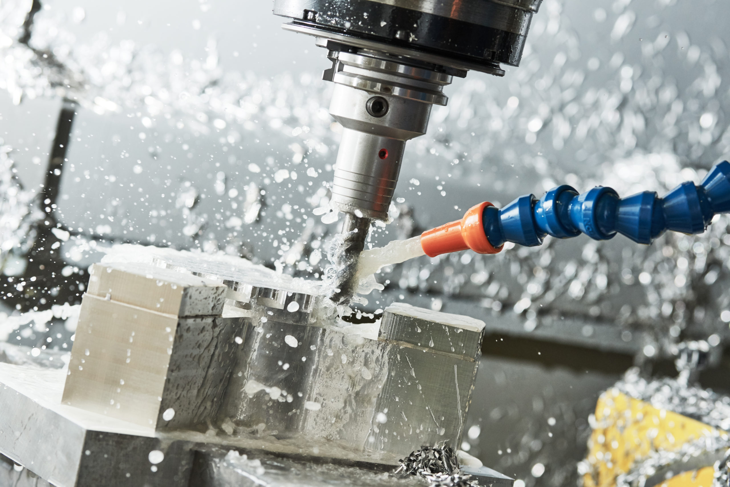 CNC Milling Machine working on part